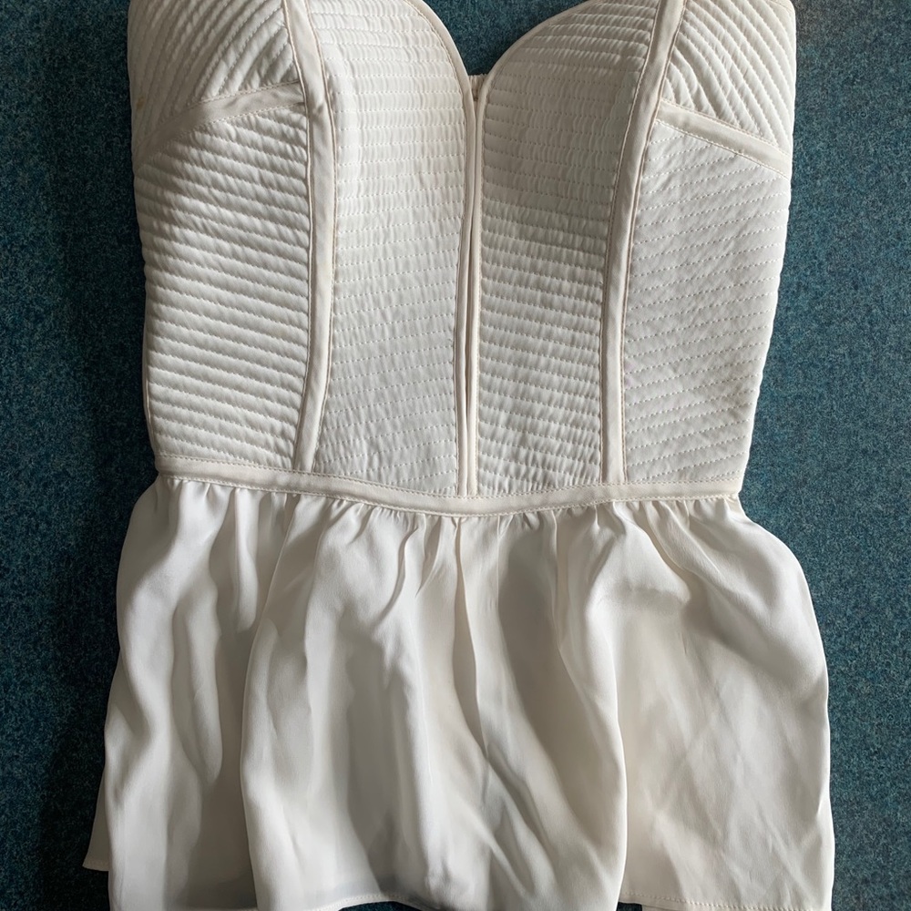 Strapless Parker top off white